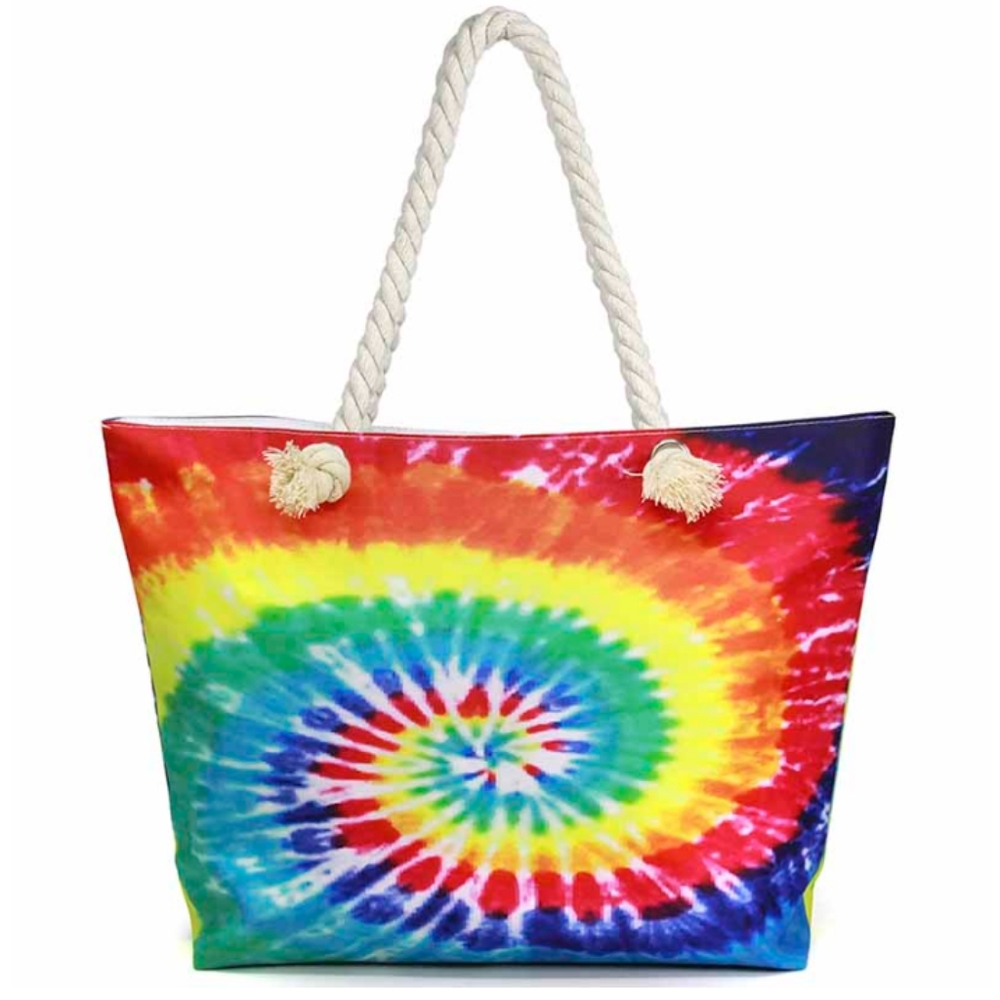 Tie Dye Tote Bag with Rope Handles